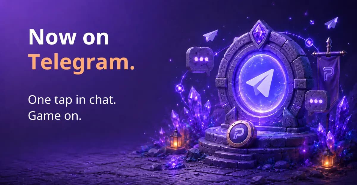 Now on Telegram. One tap in chat. Game on.